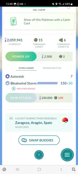 Pokemon Go Legendary Tornadus ( XXL) ( Normal ) - Image 2