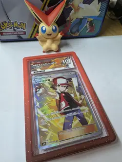 🔹ACE 10 GEM MINT🔹Red's Challenge 107/095 Japanese🔸Double Blaze 2019 Pokemon - Image 2