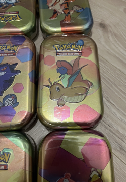 9pcs 151 Mini Tin Sealed Pokemon TCG MEW Gengar Dragonite Scyther Dent Scratch - Image 5