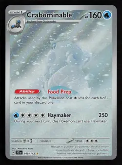 Crabominable 149/142 Pokemon SV07: Stellar Crown Illustration Rare NM - Image 1