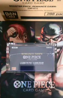 One Piece TCG OP-01 BLUE BOTTOM Romance Dawn Booster Box with Display Case - Image 5