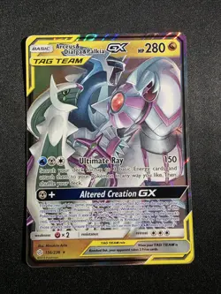 Pokemon TCG Arceus Dialga Palkia GX 156/236 Cosmic Eclipse - Image 1