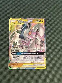 Pokemon TCG Arceus Dialga Palkia GX Cosmic Eclipse Ultra Rare Card 156/236 - Image 1