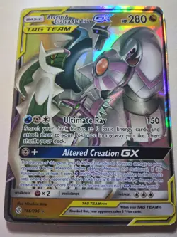 Pokemon TCG Arceus & Dialga & Palkia GX 156/236 Cosmic Eclipse **SEE DESC** - Image 1