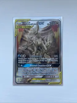 Pokemon TCG Arceus Dialga Palkia GX Cosmic Eclipse Ultra Rare Card 221/236 - Image 1