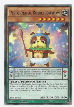 Performapal Bubblebowwow TDIL-EN006 Yu-Gi-Oh Card 1st Edition English New - Image 2