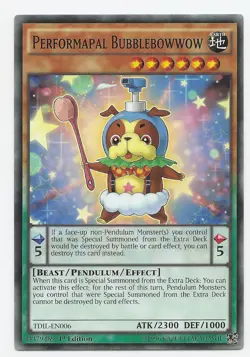 Performapal Bubblebowwow TDIL-EN006 Yu-Gi-Oh Card 1st Edition English New - Image 3