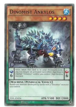 Dinomist Ankylos TDIL-EN026 Common Yu-Gi-Oh Card 1st Edition English New - Image 3