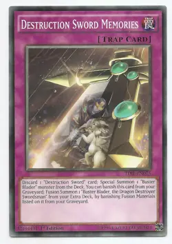 TDIL-EN075 Destruction Sword Memories Yu-Gi-Oh Card 1st Edition New - Image 1
