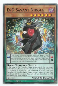 D/D Savant Nikola TDIL-EN011 Yu-Gi-Oh Card 1st Edition English New - Image 2