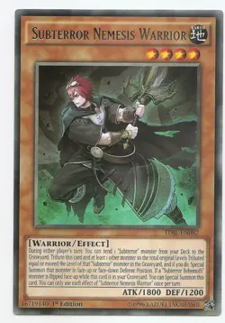 Subterror Nemesis Warrior TDIL-EN082 Rare Yu-Gi-Oh Card 1st Edition English New - Image 1