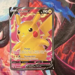 Pokemon Pikachu V 170/185 Full Art Ultra Rare Holo Lightning 190 HP 200 Card - Image 1