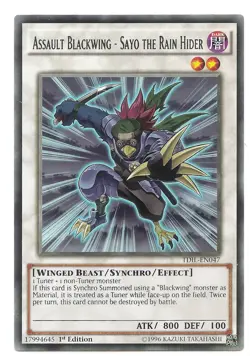 Assault Blackwing - Sayo the Rain Hider TDIL-EN047 Rare Yu-Gi-Oh Card 1st Edit - Image 1