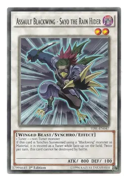Assault Blackwing - Sayo the Rain Hider TDIL-EN047 Rare Yu-Gi-Oh Card 1st Edit - Image 3
