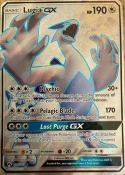 Pokemon TCG Lugia GX Full Art Holo Ultra Rare Card Lost Thunder 207/214 - Image 1