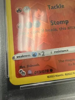 2022 Numel (Unpeeled Ditto) Reverse Holo Pokemon Go Card #013 PSA 10 - Image 2