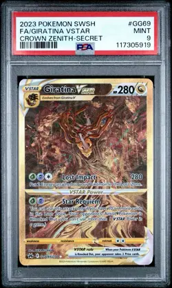 2023 POKEMON SWORD & SHIELD CROWN ZENITH SECRET FULL ART/GIRATINA VSTAR PSA 9 - Image 1