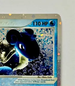 2003 Pokemon Ruby & Sapphire #99/109 Lapras ex Ultra Rare Holo With Swirl LP - Image 3