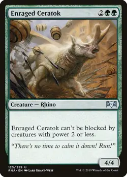 Enraged Ceratok #125 (NM) Ravnica Allegiance RNA Magic MTG - Image 1
