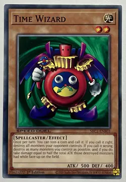 Time Wizard SBC1-ENC03 (NM) Common 1st Edition Speed-Duel Yu-Gi-Oh! TCG - Image 1