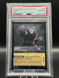 2023 Disney Lorcana EN 1 #178 Gantu, Galactic Federation Captain Foil PSA 10 Gem - Image 1
