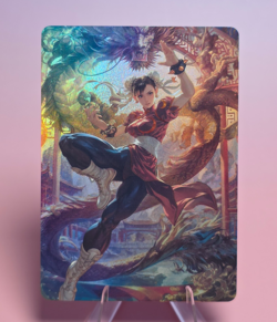 Chun-Li, Street Fighter, Custom Waifu Foil Trading Card - Image 1