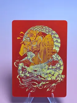 Chun-Li, Street Fighter, Custom Waifu Foil Trading Card - Image 2