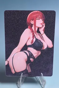 Makima Chainsaw Man Custom Sexy Waifu Anime Trading Card - Image 3