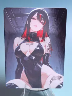 Bad Waifu The Gathering, Custom Anime Sexy Waifu Trading Card FOIL Holographic - Image 1