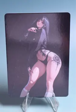 Bad Waifu The Gathering, Custom Anime Sexy Waifu Trading Card FOIL Holographic - Image 1
