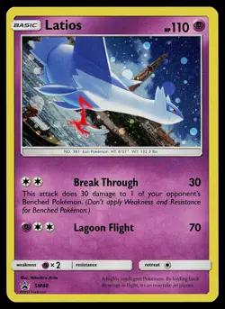 Pokemon Card Sun & Moon Promo Latios SM88 Holo - Image 1