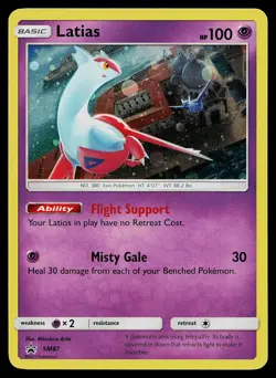 Pokemon Card Sun & Moon Promo Latias SM87 Holo - Image 1