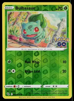 Pokemon Card Pokemon GO Bulbasaur 001/078 Common Reverse Holo - Image 1