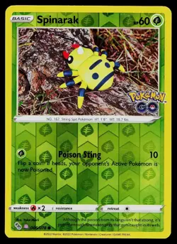 Pokemon Card Pokemon GO Spinarak 006/078 Reverse Holo Common Peelable Ditto - Image 1