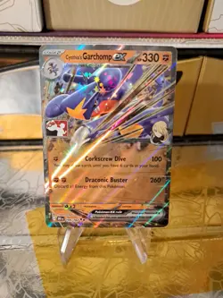 Cynthia's Garchomp Ex Holo Pokemon Prize Pack Series 8 Promo Pokemon Card NM/LP - Image 1