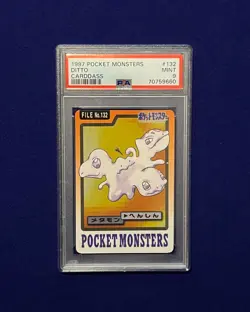 PSA 9 Ditto #132 Pokemon Carddass Bandai 1997 Mint Pocket Monsters - Image 1