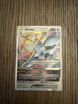 Pokemon SWSH Brilliant Stars Arceus VSTAR #123/172 2022 Metal Ultra Rare - Image 1
