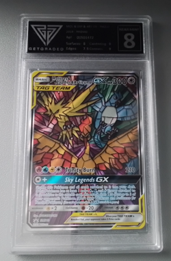 Pokemon TCG Hidden Fates Moltres, Zapdos, Articuno GX SM210 Promo Tag Team - Image 1