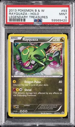2013 POKEMON B&W LEGEND TREASURES #93 RAYQUAZA-HOLO PSA 9 - Image 1
