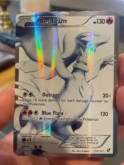 Pokemon TCG Reshiram 113/114 Zekrom 114/114 Black White Full Art Card - Image 3