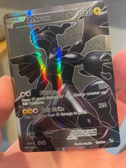 Pokemon TCG Reshiram 113/114 Zekrom 114/114 Black White Full Art Card - Image 5