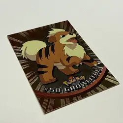Growlithe #58 Topps Holo Foil With Rays Black Label Pokemon Card - LP+ - Image 2