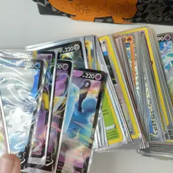 Pokemon Lot of 140 Holo Rare Reverse Holo V Vmax Cards in NM-LP Condition Sleeve - Image 3