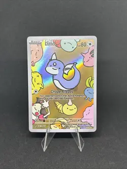 After Skool Hobby V2 #72 Ditto Dratini Holo Fan Art Card Genetic Mystery Pokemon - Image 1