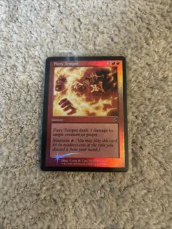 FOIL FIERY TEMPER LP+ Torment Original mtg Magic fast shipping - Image 1