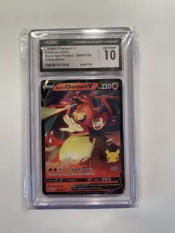 Pokemon 2021 Celebrations Lance’s Charizard V BSP Promo #SWSH133 -- CGC 10 - GEM - Image 1
