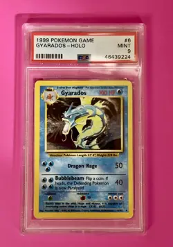 1999 POKEMON #6 GYARADOS BASE SET UNLIMITED HOLO MINT 9 - Image 1