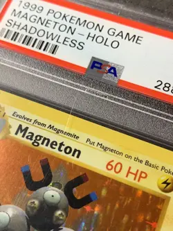 Pokemon Card Shadowless Magneton Holo Rare PSA 8 NM-Mint Base Set 9/102 1999 (1) - Image 3