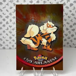 Arcanine #59 Topps Pokemon 1999 TV Animation Edition Blue Label FOIL LP - Image 1