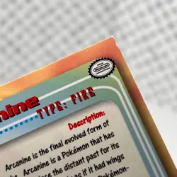 Arcanine #59 Topps Pokemon 1999 TV Animation Edition Blue Label FOIL LP - Image 3